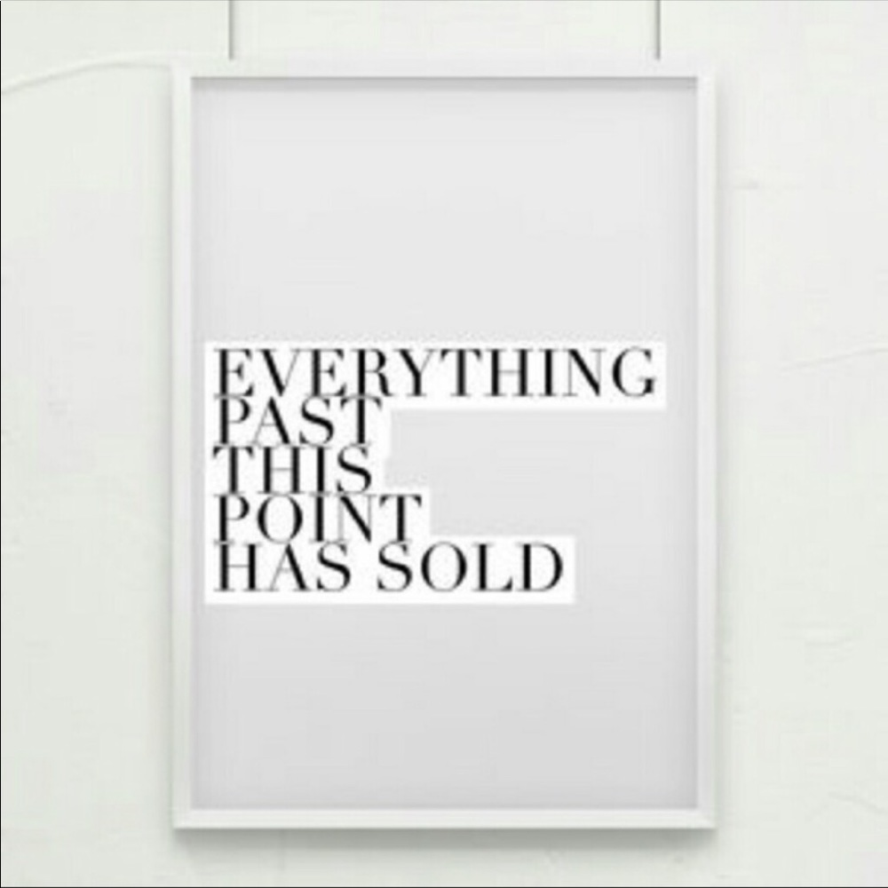 Every item past this post has been sold.